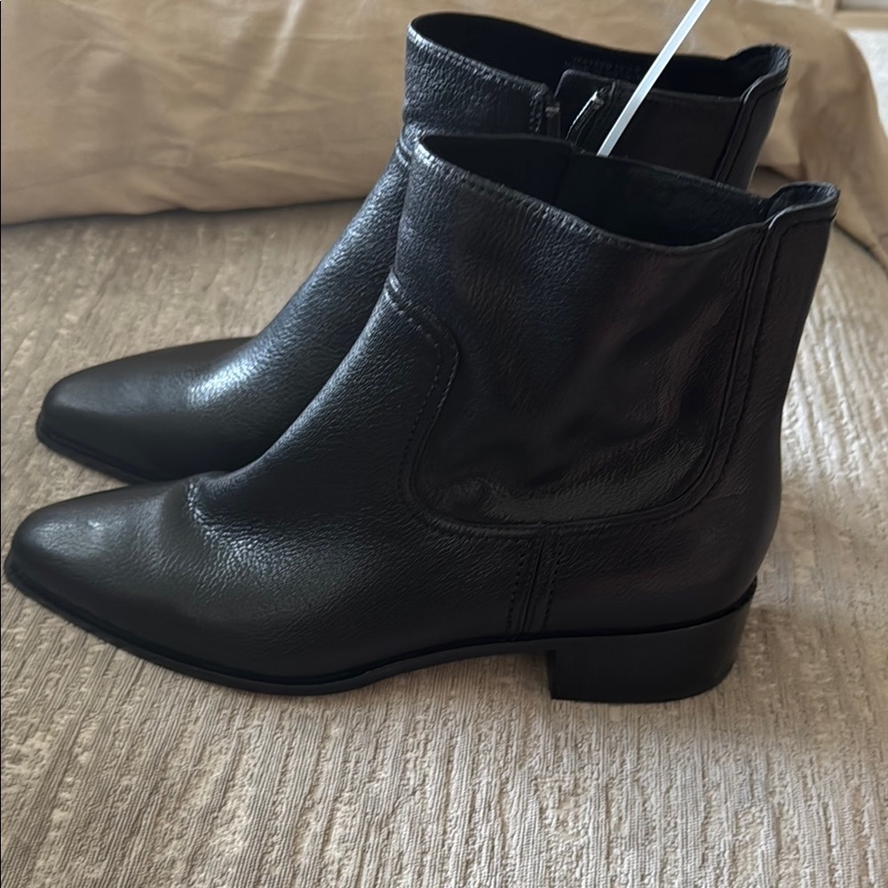 Cole Haan Black Ankle Booties Minimalist Design